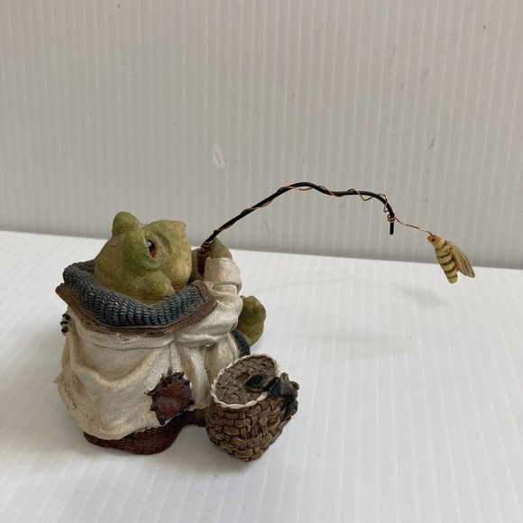Father & Son Fly Fishing Boyds Bears & Friends Frog Resin Figurine 4 x 4 x 3 in - Picture 9 of 14
